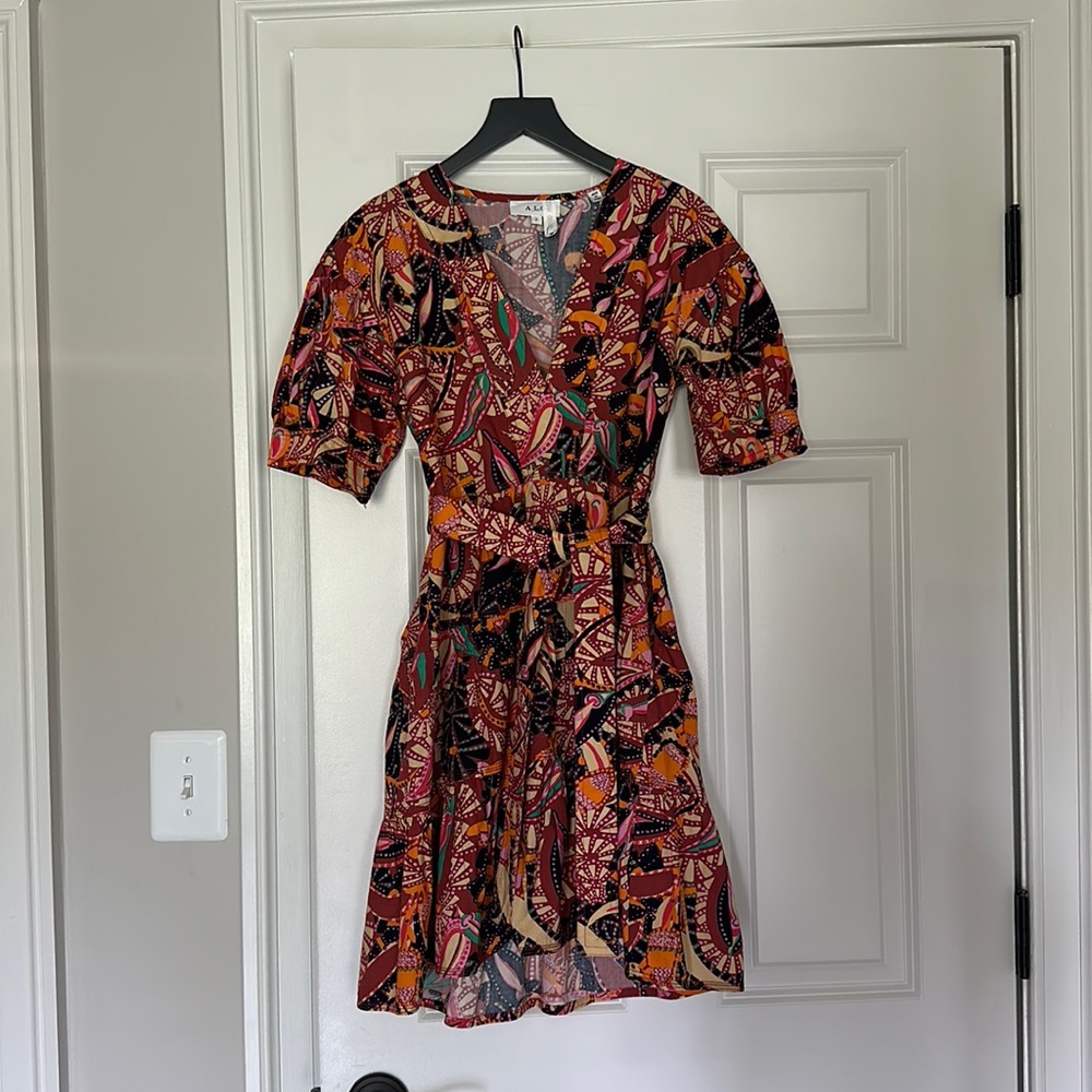 Belted mini dress